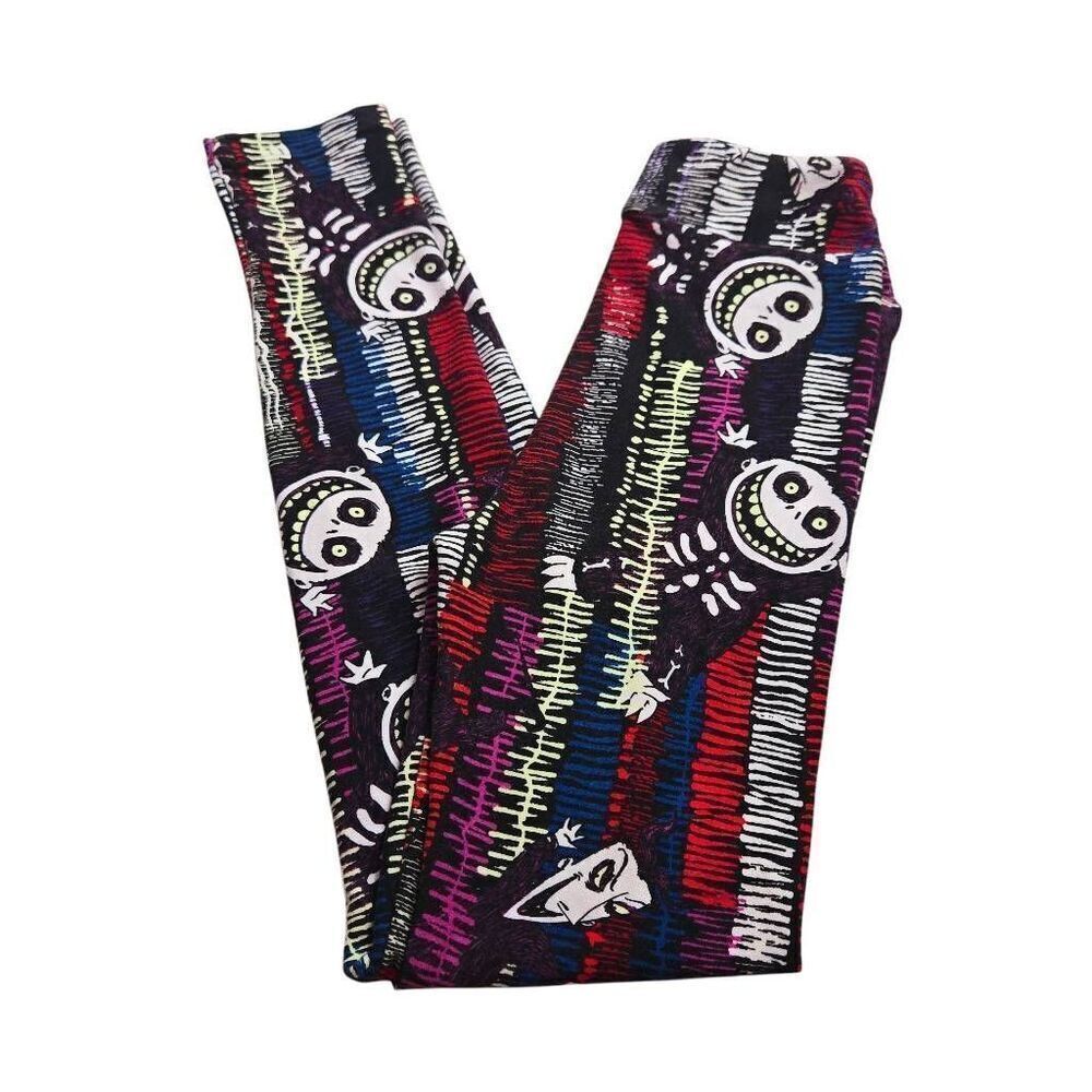 LuLaRoe Disney Nightmare L/XL Kids Leggings Lock Shock Barrel Discontinued